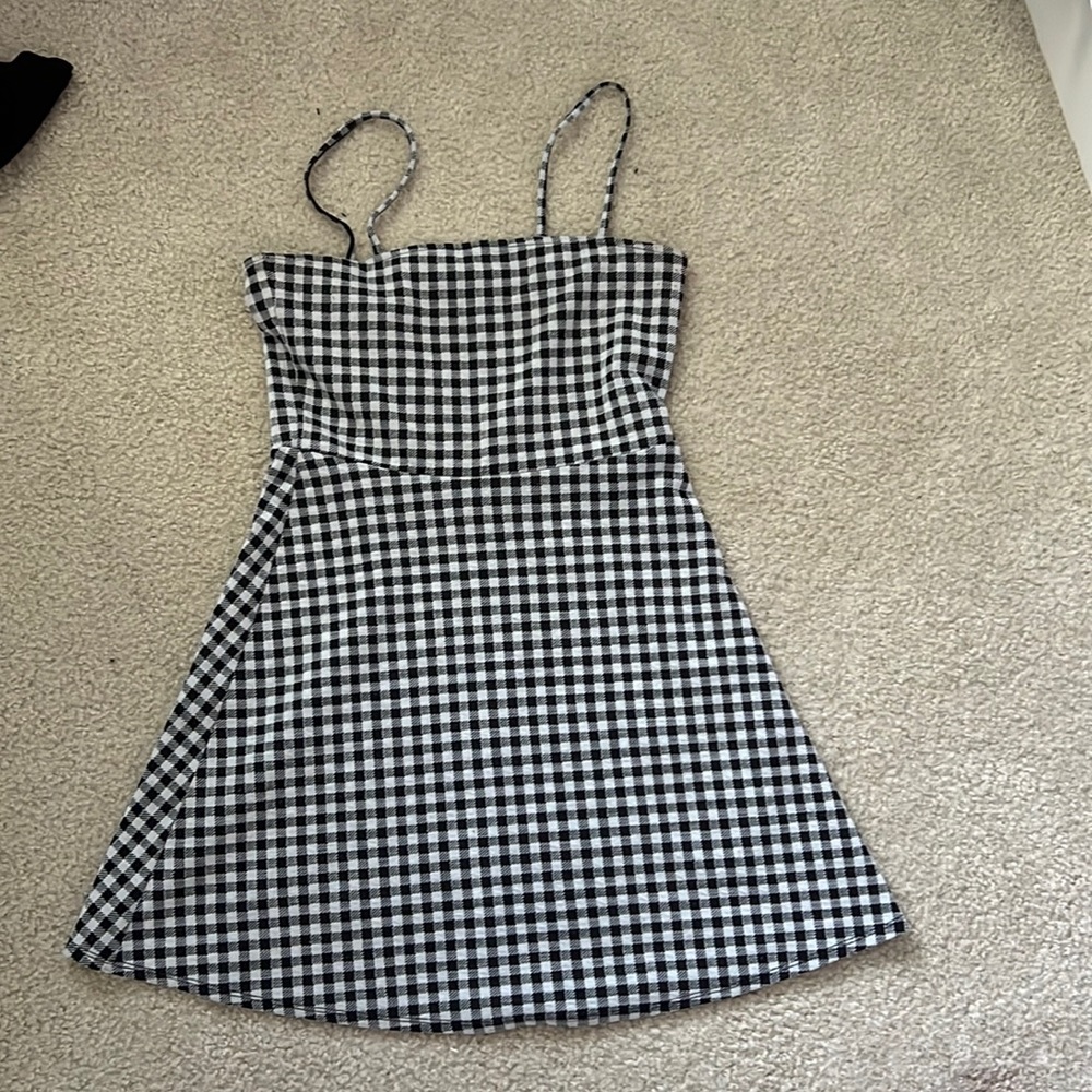 black and white dress